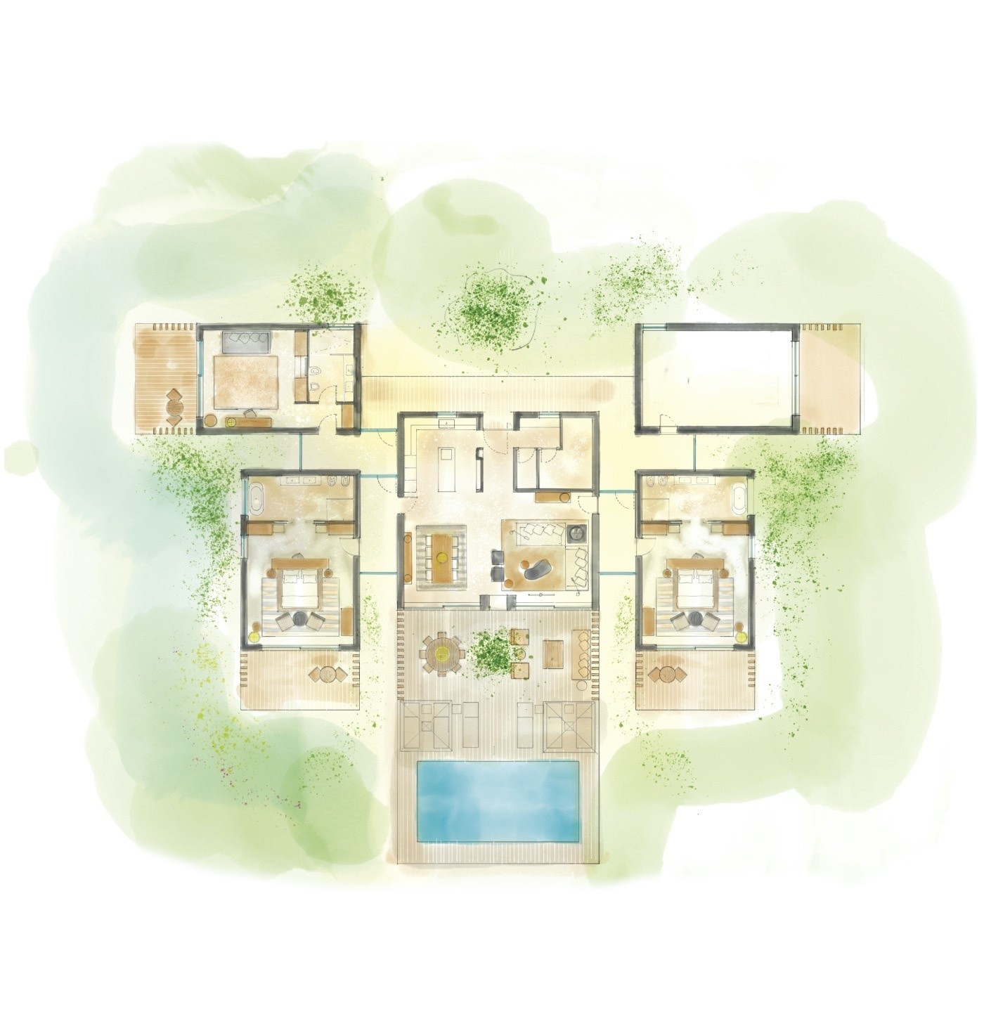 Two Cabanas Villa Plan