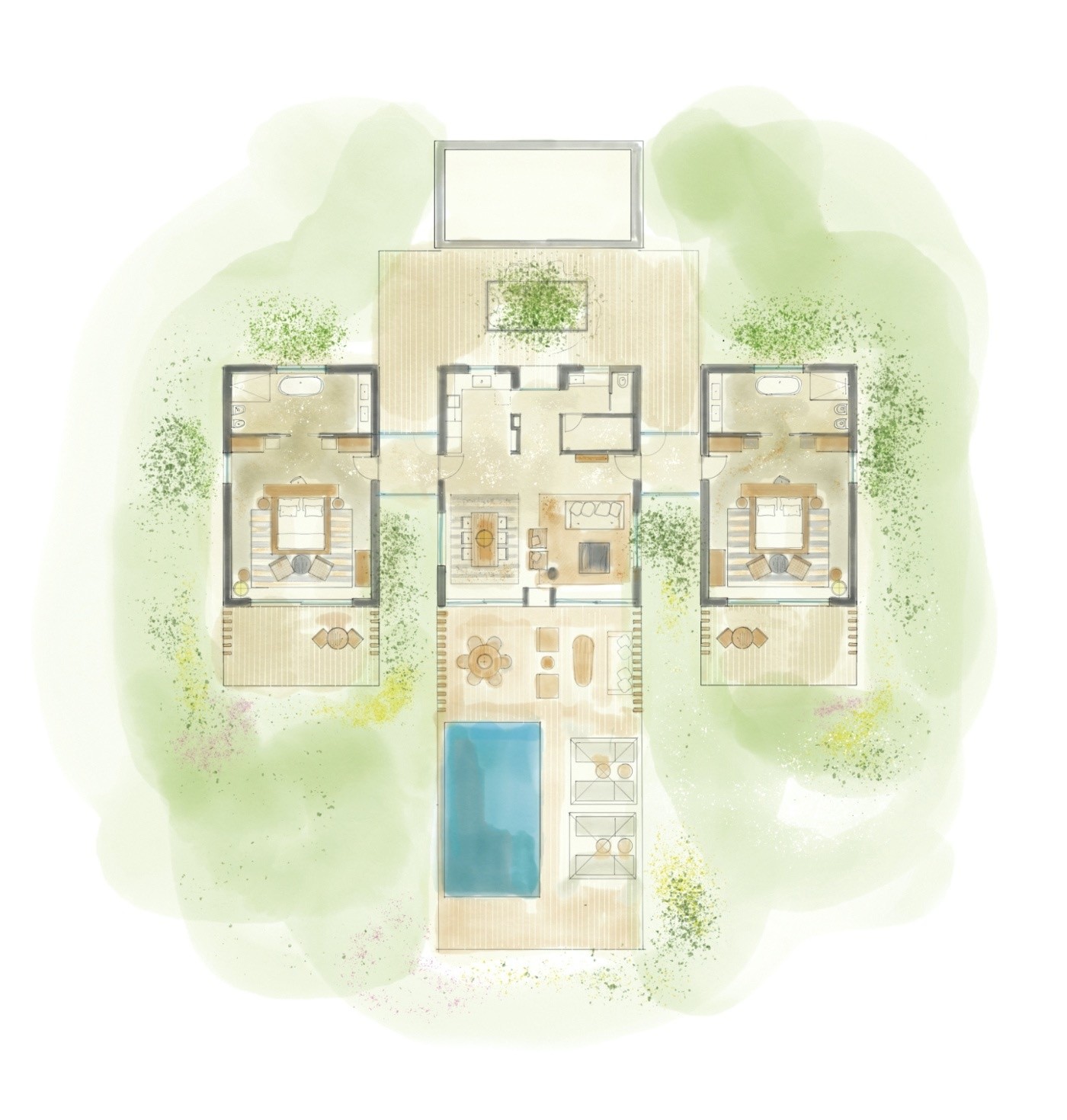 Two Cabanas Villa Plan